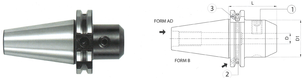 Weldon-istukat DIN 69871