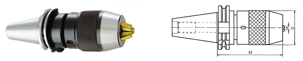 Poraistukat DIN 69871 kartiolla