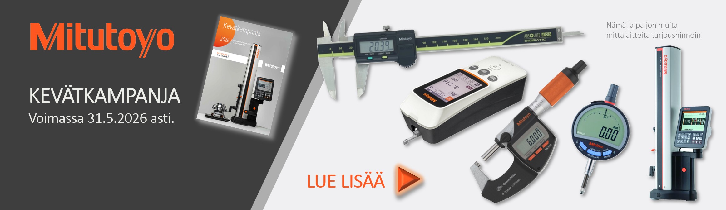 Mitutoyo Kevätkampanja 2026, Teräskonttorilta. 