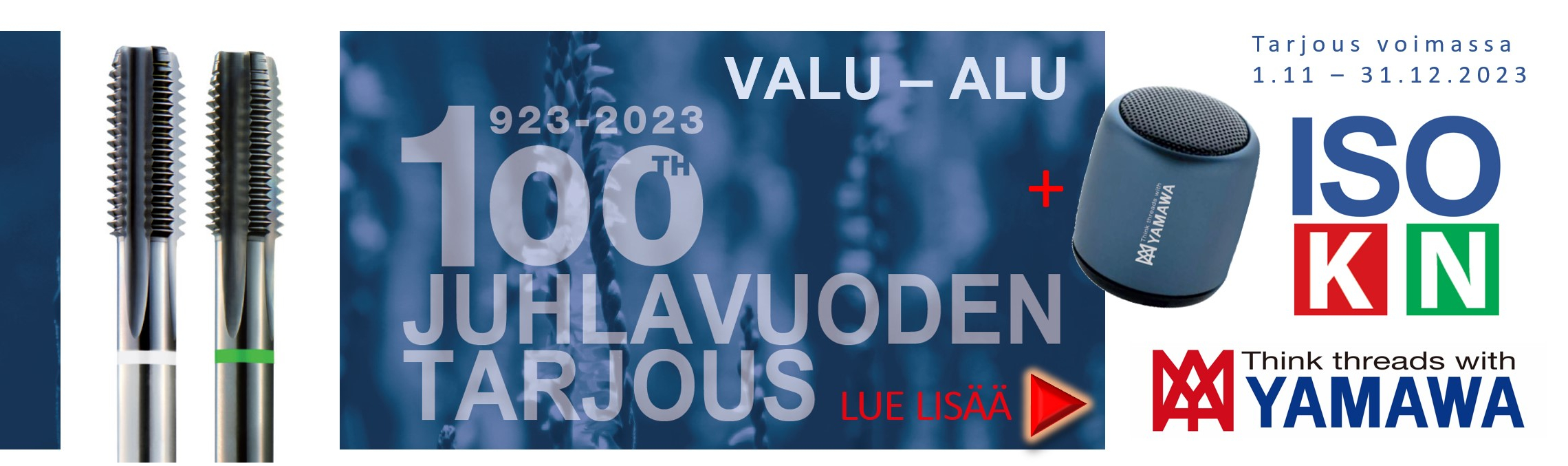 YAMAWA materiaaliryhmäkohtaiset kierretapit valuraudoille ja alumiineille ( ISO K ja ISO N )
